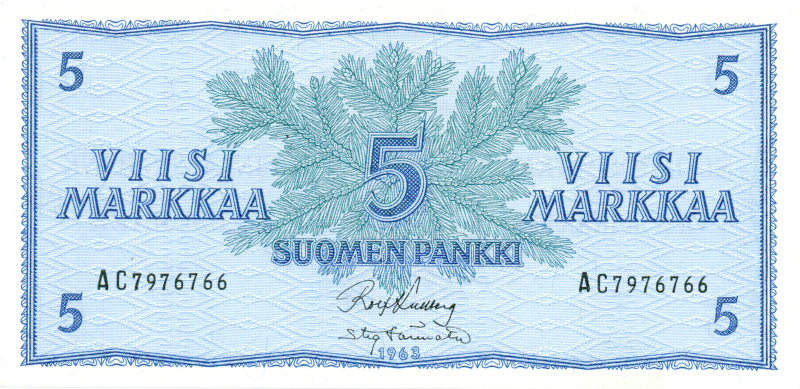 5 Markkaa 1963 AC7976766 kl.9